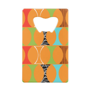 Mid Century Moderne Orange Motif Bottle Opener