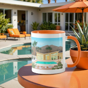 Mid Century Moderne Palm Springs Pool House mug