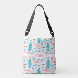 Mid Century Pink Catamaran Tragetaschen Mit Langen Trägern