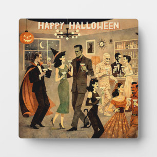 Mid Century Retro 40er Halloween Martini-Party Fotoplatte