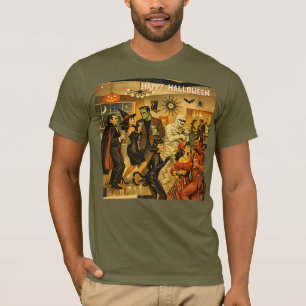Mid Century Retro 50er Halloween Martini-Party T-Shirt