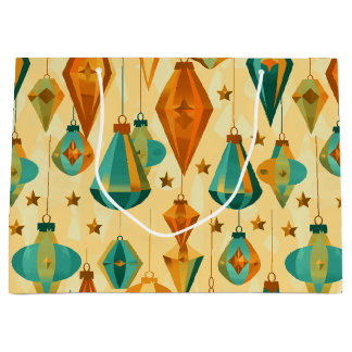 Mid Century Retro Weihnachten Atome Star Ornament Große Geschenktüte