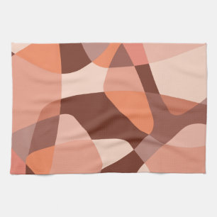 Mid Century Rock Layers Lachs Pink Geschirrtuch