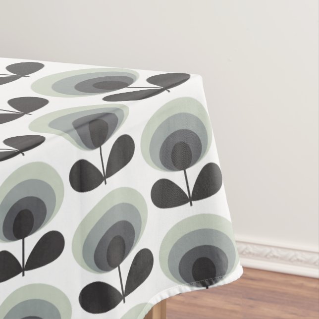 Mid Century Scandinavian Modern Retro Flower Bloom Tischdecke (Beispiel)
