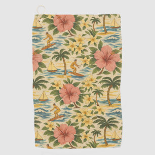 Mid-Century-Shirt mit verblasstem hawaiianischem D Golfhandtuch