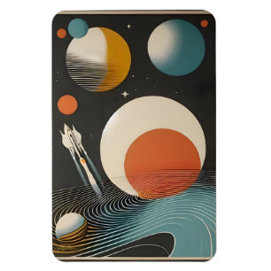 Mid Century Space Age Kunst Galaxiewellen Magnet