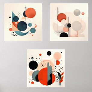 Mid Century Wall Art Set