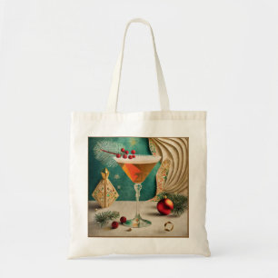 Mid Century Weihnachts-Cocktailparty Happy Hour Tragetasche