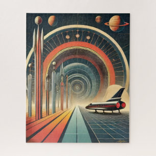 Mid-Century-Weltraum-Kunst-Wurmloch-Portal
