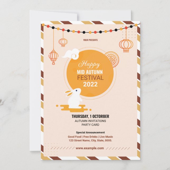 Mid Herbst Festival Flyer Einladung (Vorderseite)