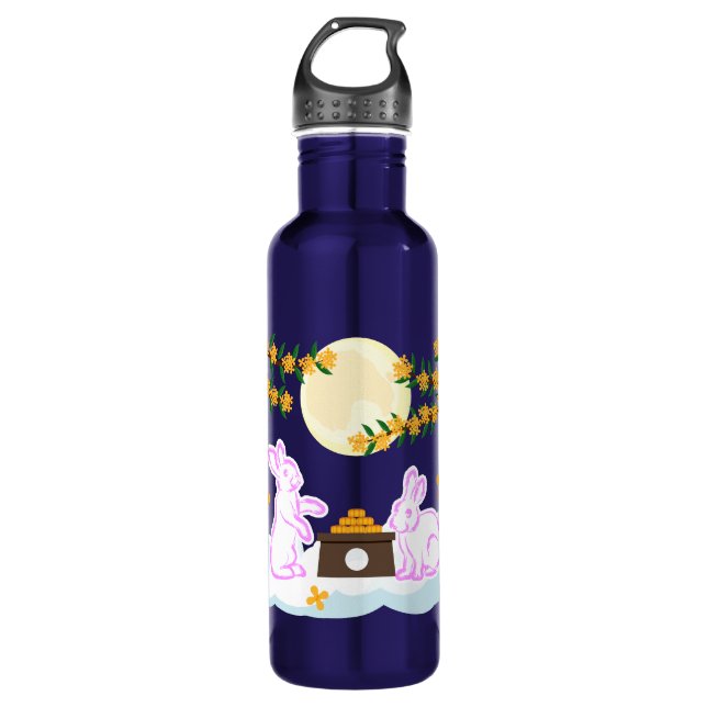 Mid Herbst Festival Moon Rabbit Mooncake Osmanthus Edelstahlflasche (Vorderseite)