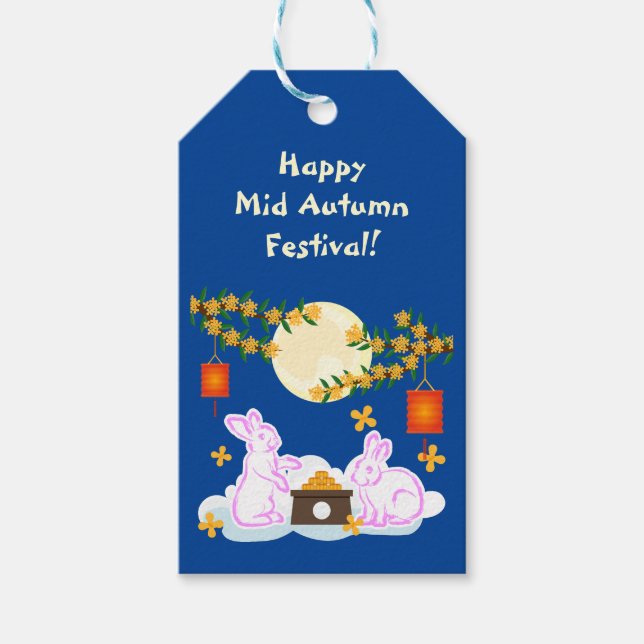 Mid Herbst Festival Moon Rabbit Mooncake Osmanthus Geschenkanhänger (Vorderseite)