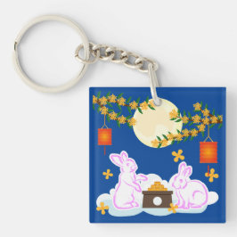 Mid Herbst Festival Moon Rabbit Mooncake Osmanthus Schlüsselanhänger