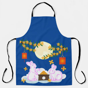 Mid Herbst Festival Moon Rabbit Mooncake Osmanthus Schürze