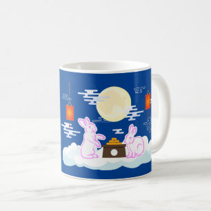 Mid Herbst Festival Moon Rabbit Mooncake Wolken Kaffeetasse