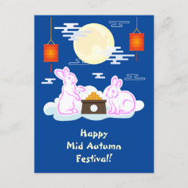 Mid Herbst Festival Moon Rabbit Mooncake Wolken Postkarte