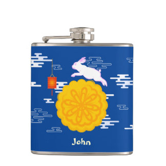 Mid Herbst Festival Mooncake Jumping Moon Rabbit Flachmann