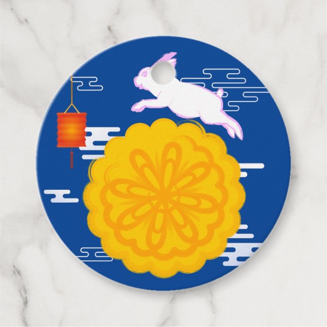 Mid Herbst Festival Mooncake Jumping Moon Rabbit Geschenkanhänger (Vorderseite)