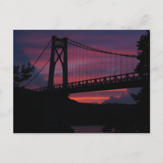 Mid-Hudson Bridge Sunset Postkarte