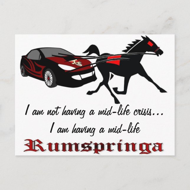 Mid-Life Rumspringa Postkarte (Vorderseite)