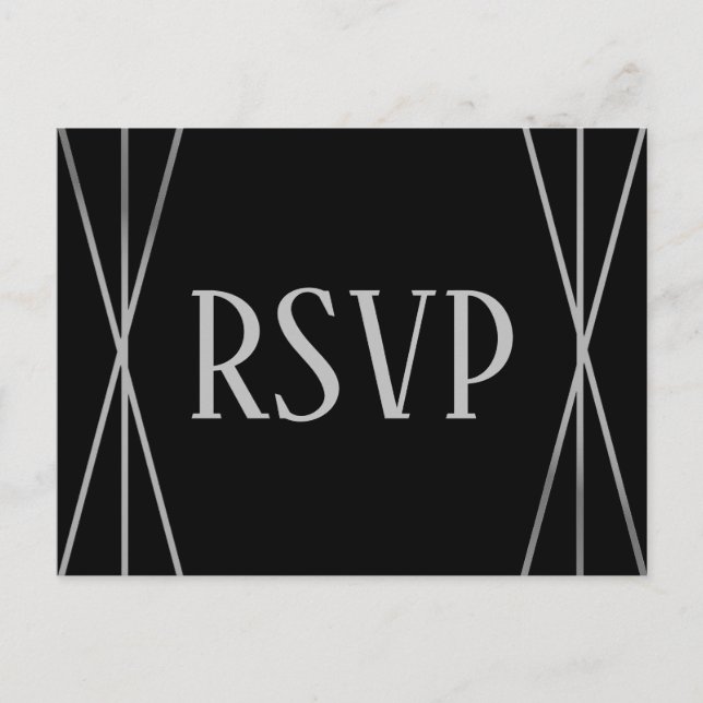 MId Mod Black & Gray Design - UAWG Postcard Postkarte (Vorderseite)