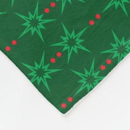 Mid Mod Garland Green Fleece Blanket (3 Größen)