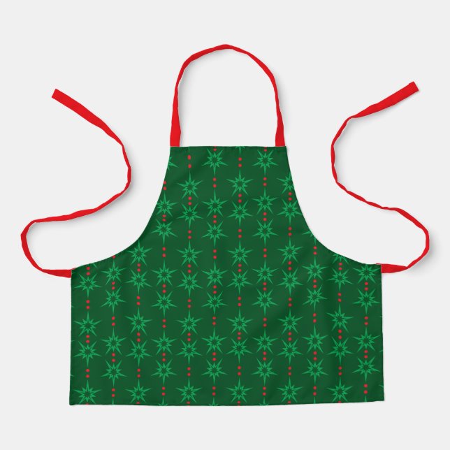 Mid Mod Garland Green Kleine Schürze (Vorderseite)