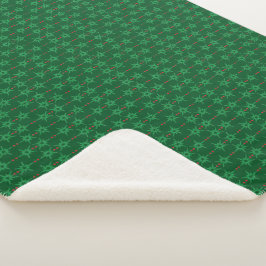 Mid Mod Garland Green Sherpa Blanket (3 Größen) Sherpadecke