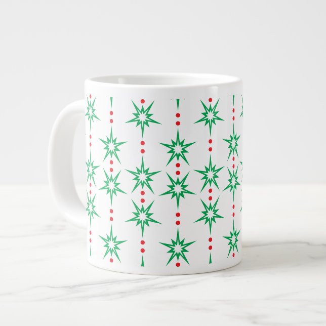 Mid Mod Garland Jumbo Tasse (Vorderseite Links)