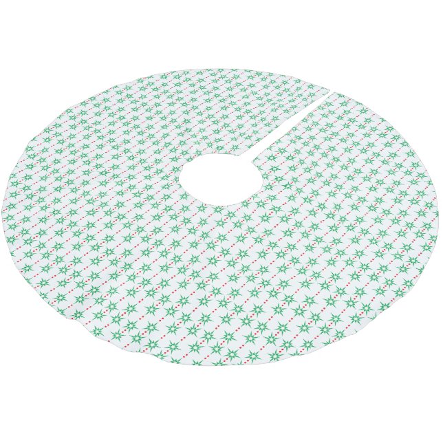 Mid Mod Garland Tree Skirt Polyester Weihnachtsbaumdecke (Schrägansicht)