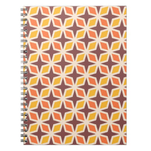 Mid Mod Geometric Star Pattern Notizblock