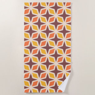 Mid Mod Geometric Star Pattern Strandtuch