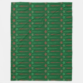 Mid Mod Icicles Green Fleece Blanket (3 Größen)