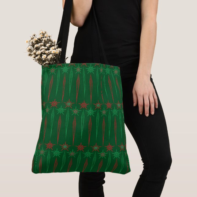 Mid Mod Icicles Green Shoulder Tasche (2 Größen) (Von Nahem)
