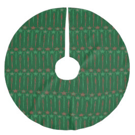 Mid Mod Icicles Green Tree Skirt Polyester Weihnachtsbaumdecke