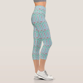 Mid Mod Icicles High Waisted Capri Leggings