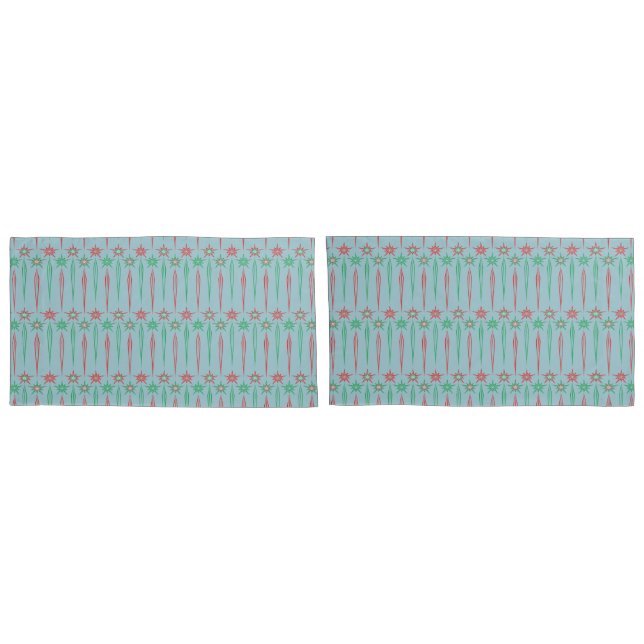 Mid Mod Icicles King Pillowcases Kissenbezug (Rückseite-Set)