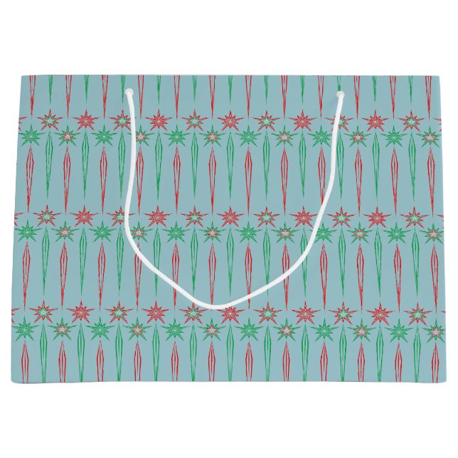 Mid Mod Icicles Large Gift Bag Große Geschenktüte (Vorderseite)