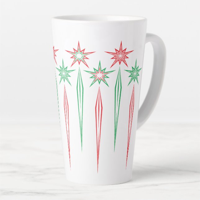 Mid Mod Icicles Large Latte Tasse (Rechte Ecke)