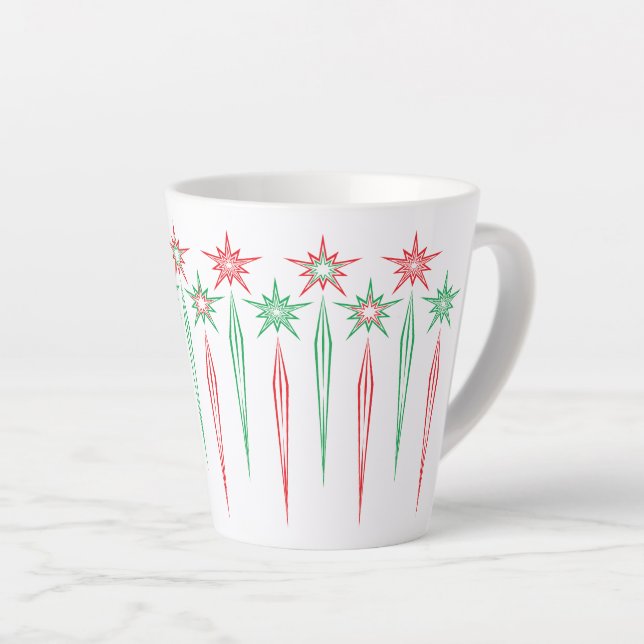 Mid Mod Icicles Latte-Tasse Milchtasse (Rechte Ecke)