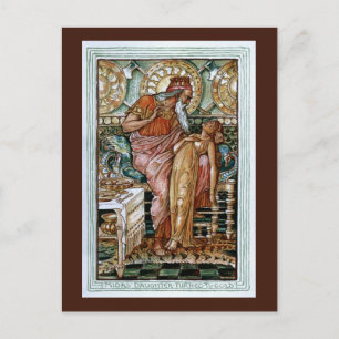 Midas' Tochter wird Gold Postkarte