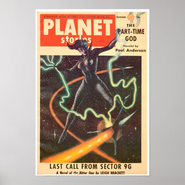 MIDCENTURURY PULP MAGAZINE COVER DRUCKEN POSTER (Vorne)
