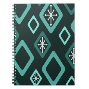 MidCentury Diamonds Aquamarin Notizblock
