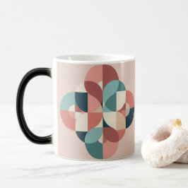 MidCentury Modern Circles Design Morphing Mug Verwandlungstasse