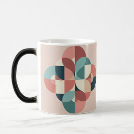 MidCentury Modern Circles Design Morphing Mug Verwandlungstasse