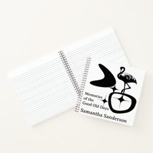 MidCentury Modern Flamingo Atomic Retro Maßgeschne Notizbuch