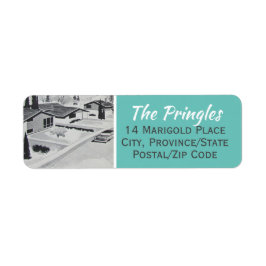 Midcentury Modern Return Address Label