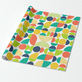 MidCentury Modernes Retro Abstrakt Art Decoupage Geschenkpapier
