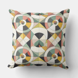Midcentury Orbit Geometric Kissen