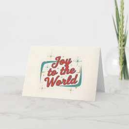 Midcentury Script Frohe Weihnachten auf der Welt